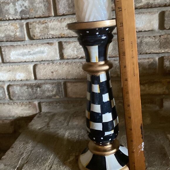 Large 12.5” tall Candle Holder Hand painted - Picture 5 of 5